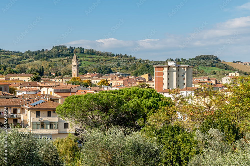Panoramic view of Casciana Terme, Pisa, Italy, on a sunny day