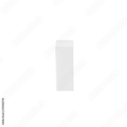 White box mockup cutout, Png file.