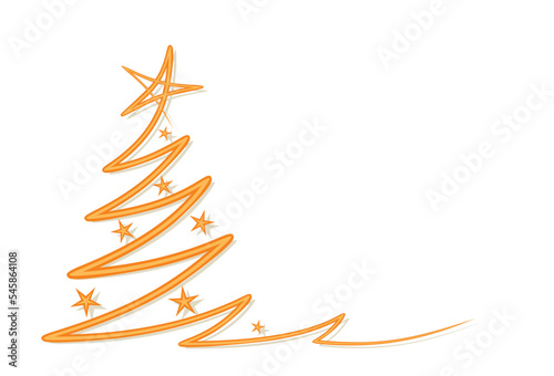 A greeting card with a Christmas tree.