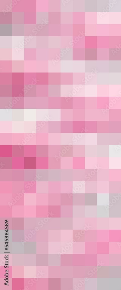 Abstract pattern, color combination, pixel effect. Squares in light pink violet grey colors, variety of shades and nuances. Fresh modern background, fashion trend in color combination. Vertical scheme