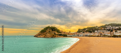 Fototapeta Naklejka Na Ścianę i Meble -  Tossa de Mar- beautiful beach on Costa brava- Spain