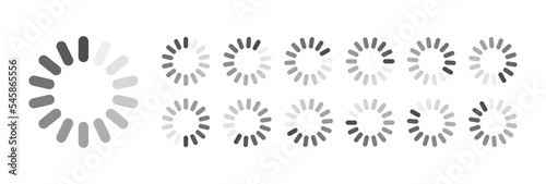 Circular Loading Buffering Icons Vector Video Ready for Animation Gif All Keyframes Frames Bufring Circle Waiting for Connection Buffer Preloader Download Symbol Easy Replace Color