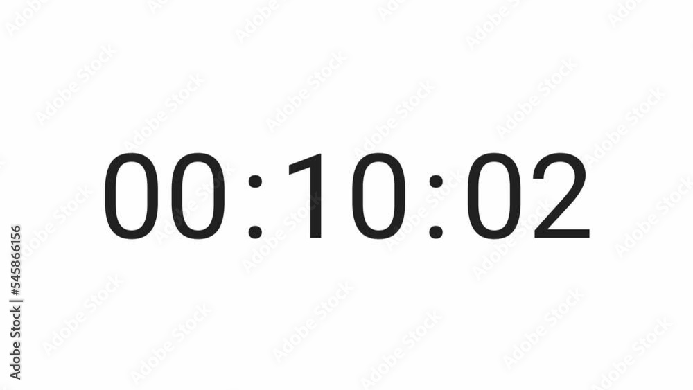 Stylish 15 seconds digital countdown clock timer. Black text number on isolated white background. Simple and minimal 4K footage motion graphic. Black and white colour. 6 digits Stylish 15 seconds digital countdown clock timer. Black text number on isolated white background. Simple and minimal 4K footage motion graphic. Black and white colour. 6 digits