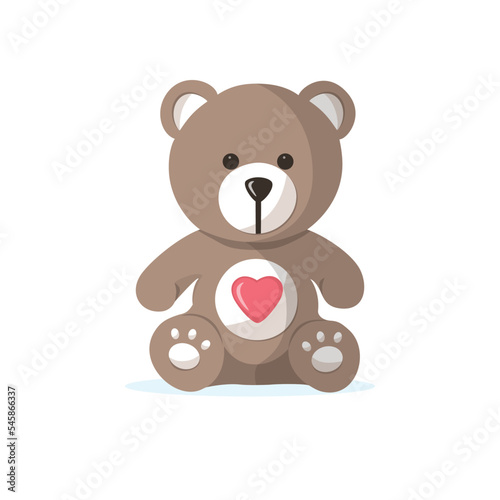 Teddy bear with a heart. Valentine day celebration