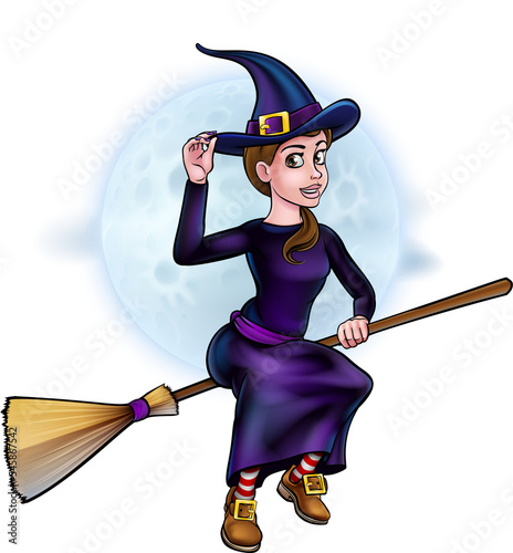 Witch Halloween Cartoon Cha...