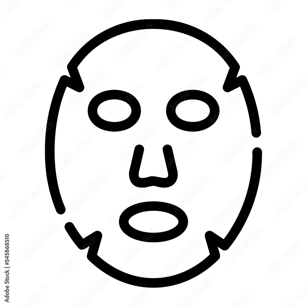 facial mask line icon facial mask line icon