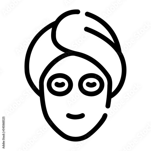 facial treatment line icon