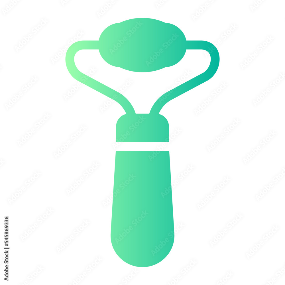 facial roller gradient icon facial roller gradient icon