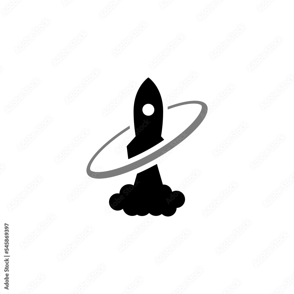 Rocket logo design icon template isolated on white background Rocket logo design icon template isolated on white background