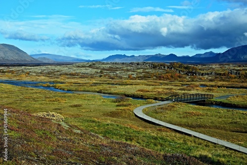 Iceland-view of the Thingvellir National Park