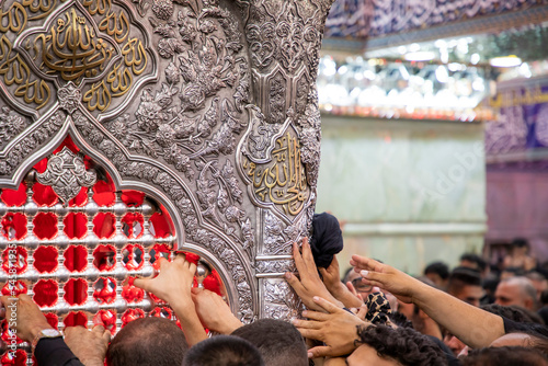 The shrine of Imam Hussein, Commander of the Faithful, Ali Ibn Abi Talib, peace be upon them, in Karbala, Iraq photo