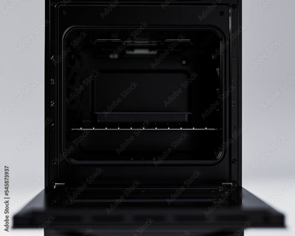 Obraz premium Black Kitchen Stove And Oven