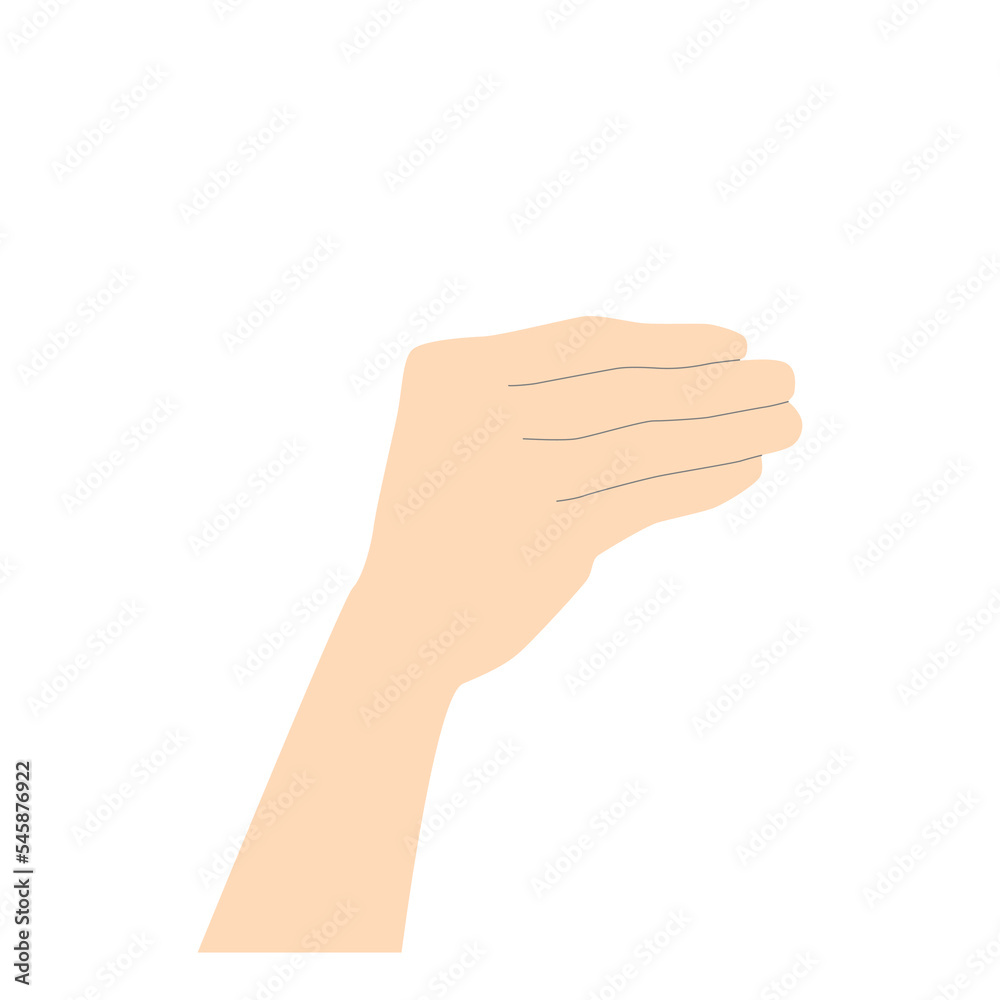 Human hand palm beige with lines to emphasize the shape minimalist, vector isolated on white background. Human hand palm beige with lines to emphasize the shape minimalist, vector isolated on white background.