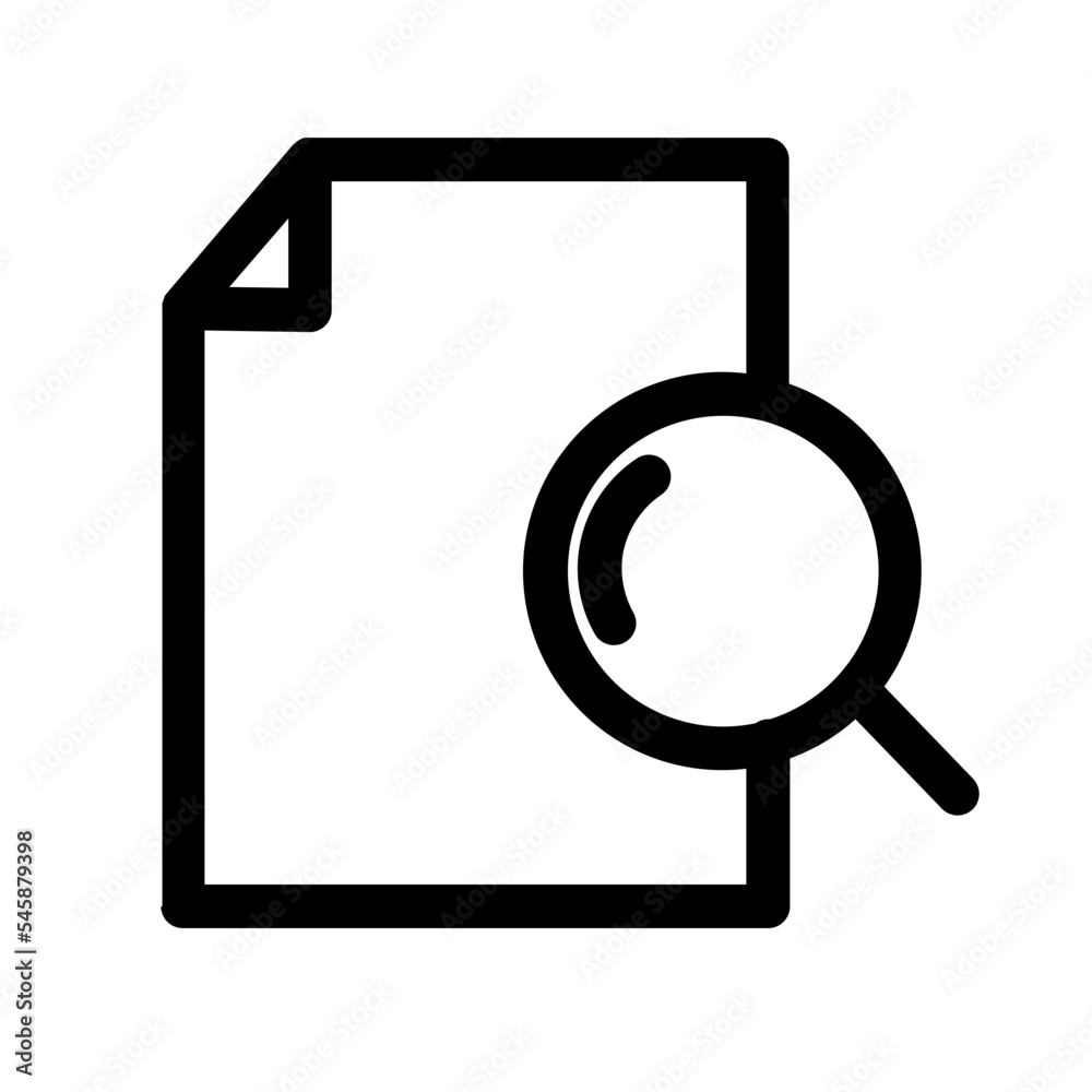 Business Document Find Glass Paper Search Icon Business Document Find Glass Paper Search Icon