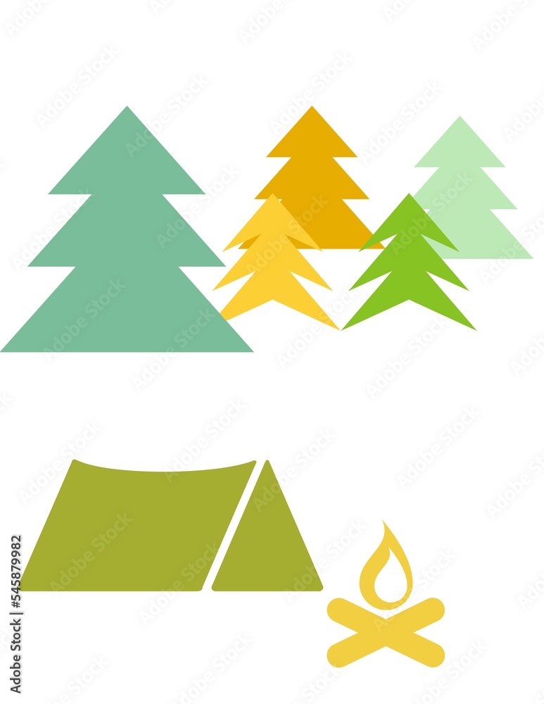 Obraz premium christmas tree set
