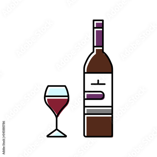 merlot red wine color icon vector illustration