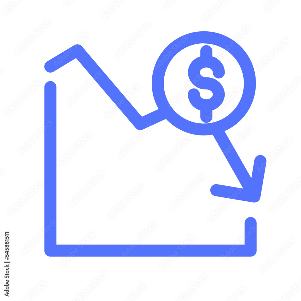 Chart Decrease Down Graph Loss Market Icon Chart Decrease Down Graph Loss Market Icon