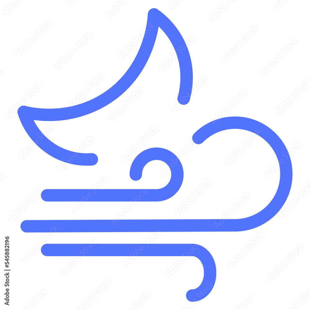 Climate Forecast Night Weather Wind Windy Icon Climate Forecast Night Weather Wind Windy Icon