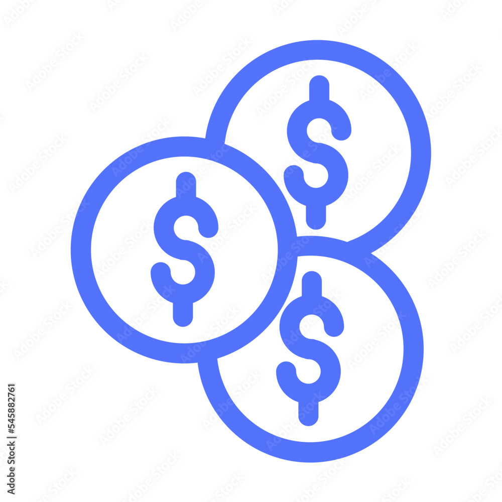 Coins Dollar Finance Income Invest Money Icon Coins Dollar Finance Income Invest Money Icon