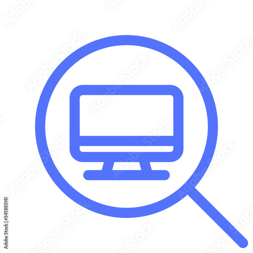 Computer Find Glass Magnifier Monitor Search Icon