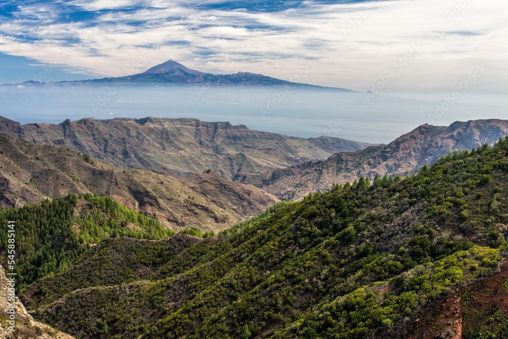 La Gomera view on el Teide Canary islands