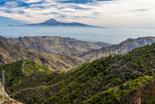 La Gomera view on el Teide Canary islands