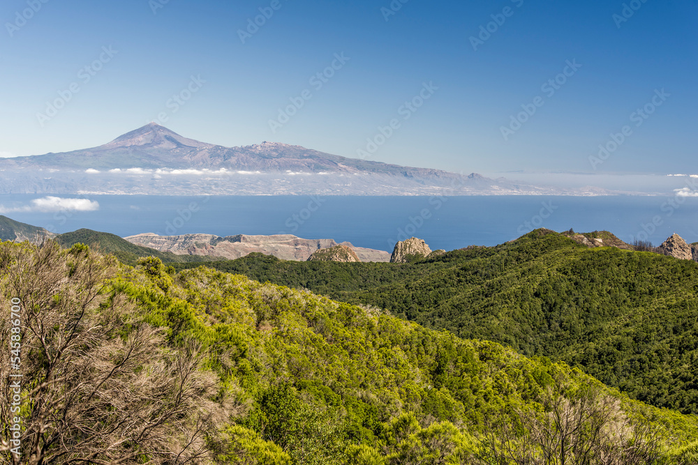 La Gomera view on el Teide Canary islands from Garajonay