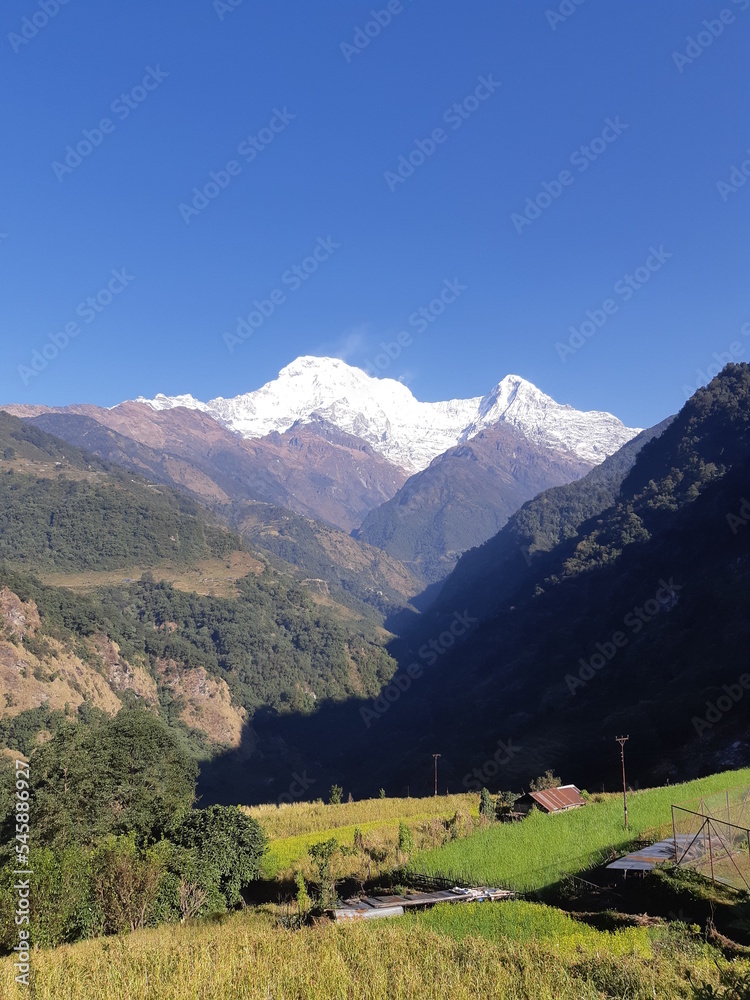 Annapurna landscape in the mountains
