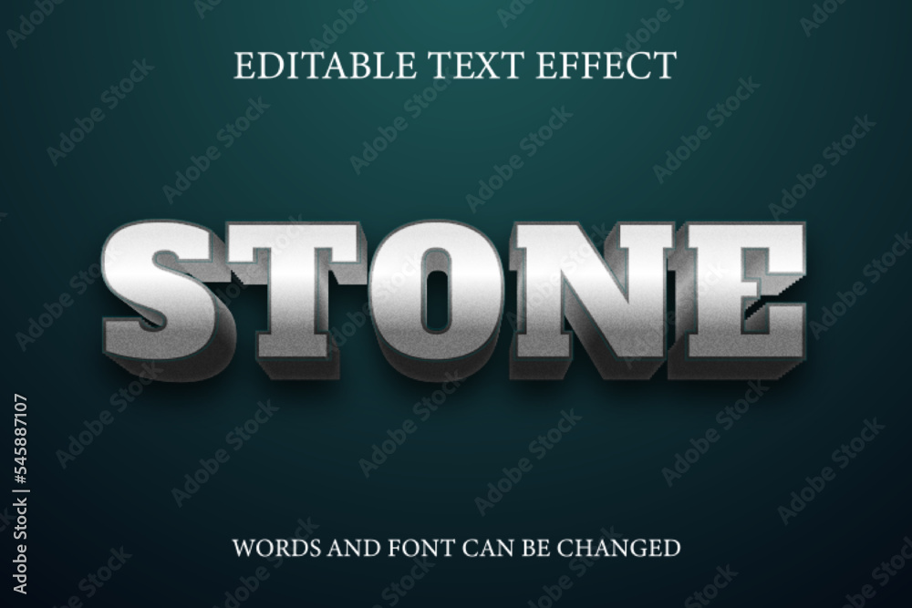 Stone 3d style text effect