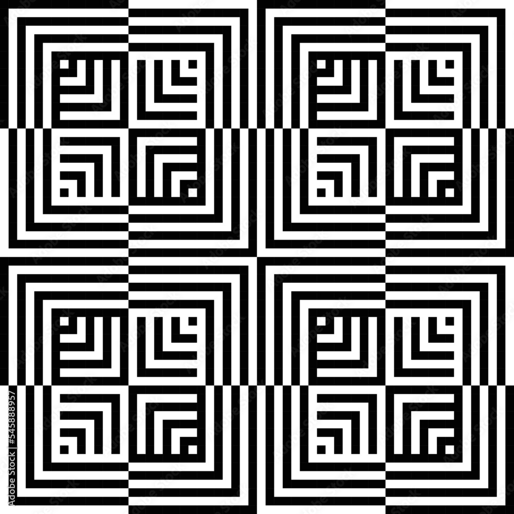 Vector seamless pattern with optical illusion.