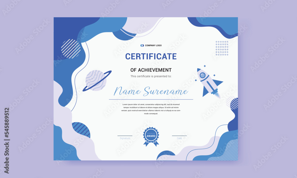 modern certificate template. certificate template awards diploma. Professional Certificate