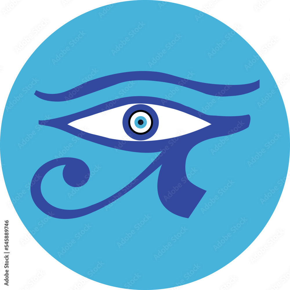 Vecteur Stock Eye of Horus of Blue evil eyes symbols Illustration ...