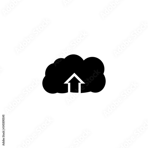 Cloud upload icon isolated on white background 