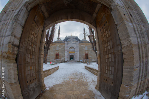 Selimiye Mosque view in Edirne City of Turkey. Edirne was capital of Ottoman Empire. photo