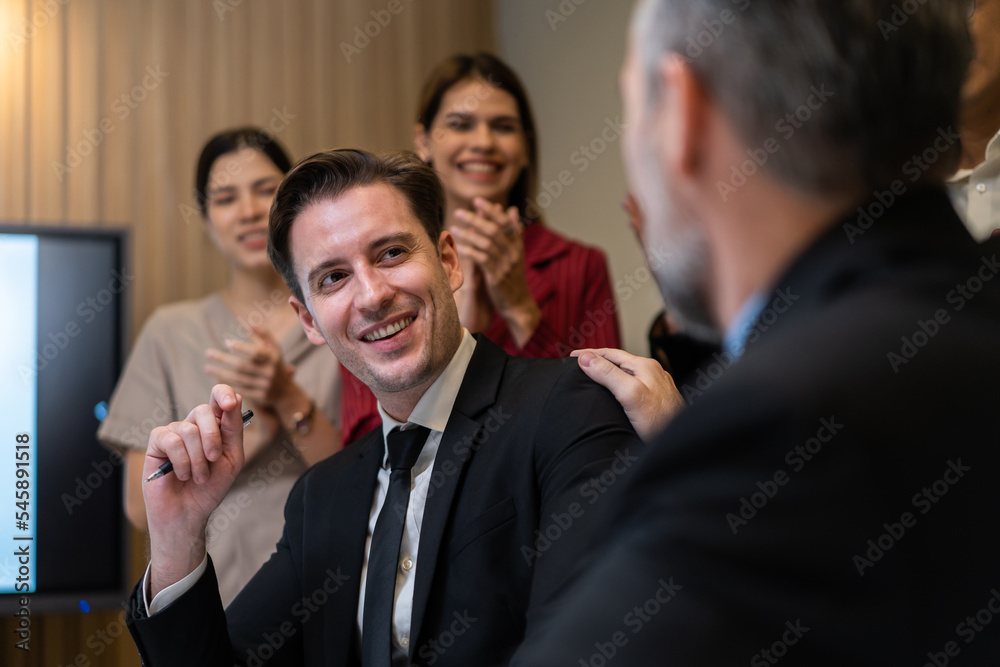 Group of multi-Ethnic businessman and businesswoman working in office. Group of multi-Ethnic businessman and businesswoman working in office.