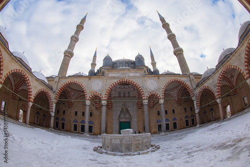 Selimiye Mosque view in Edirne City of Turkey. Edirne was capital of Ottoman Empire. photo