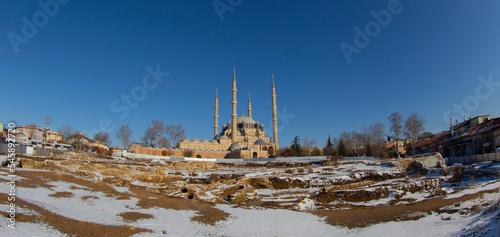 Selimiye Mosque view in Edirne City of Turkey. Edirne was capital of Ottoman Empire. photo