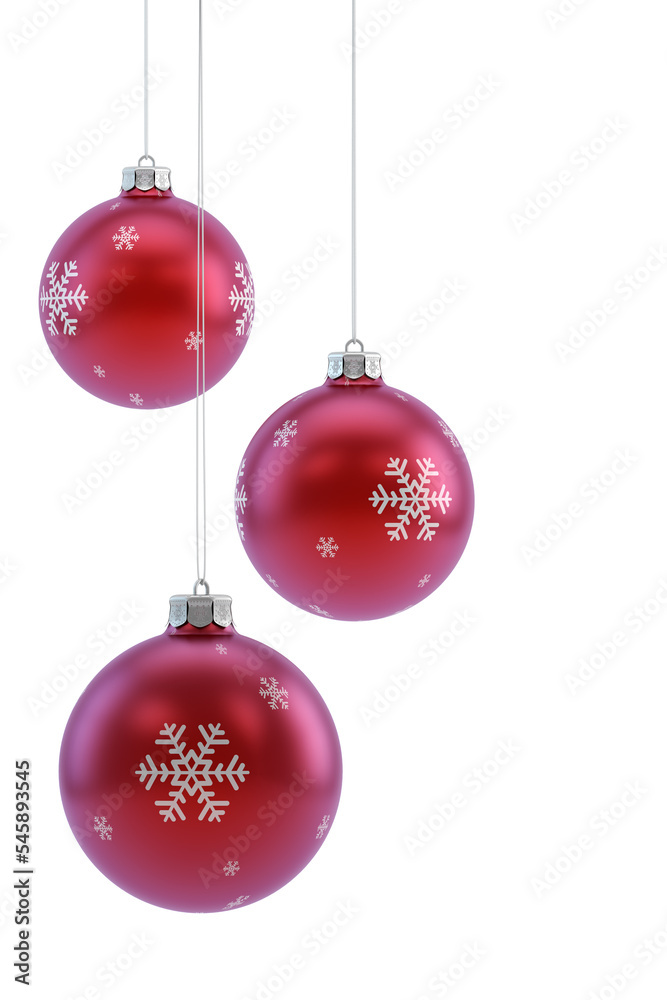 Christmas Ornaments Isolated on White