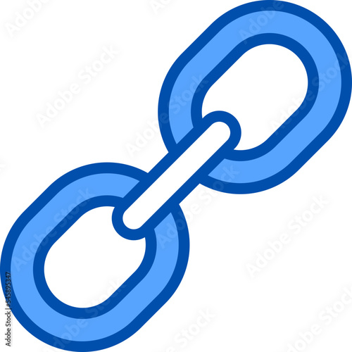 Link blue outline icon