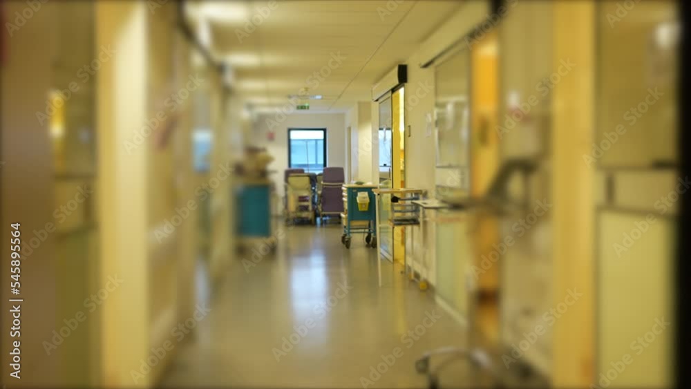 Generic modern hospital empty corridor Generic modern hospital empty corridor