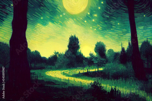middle of the night by Van Gogh Style