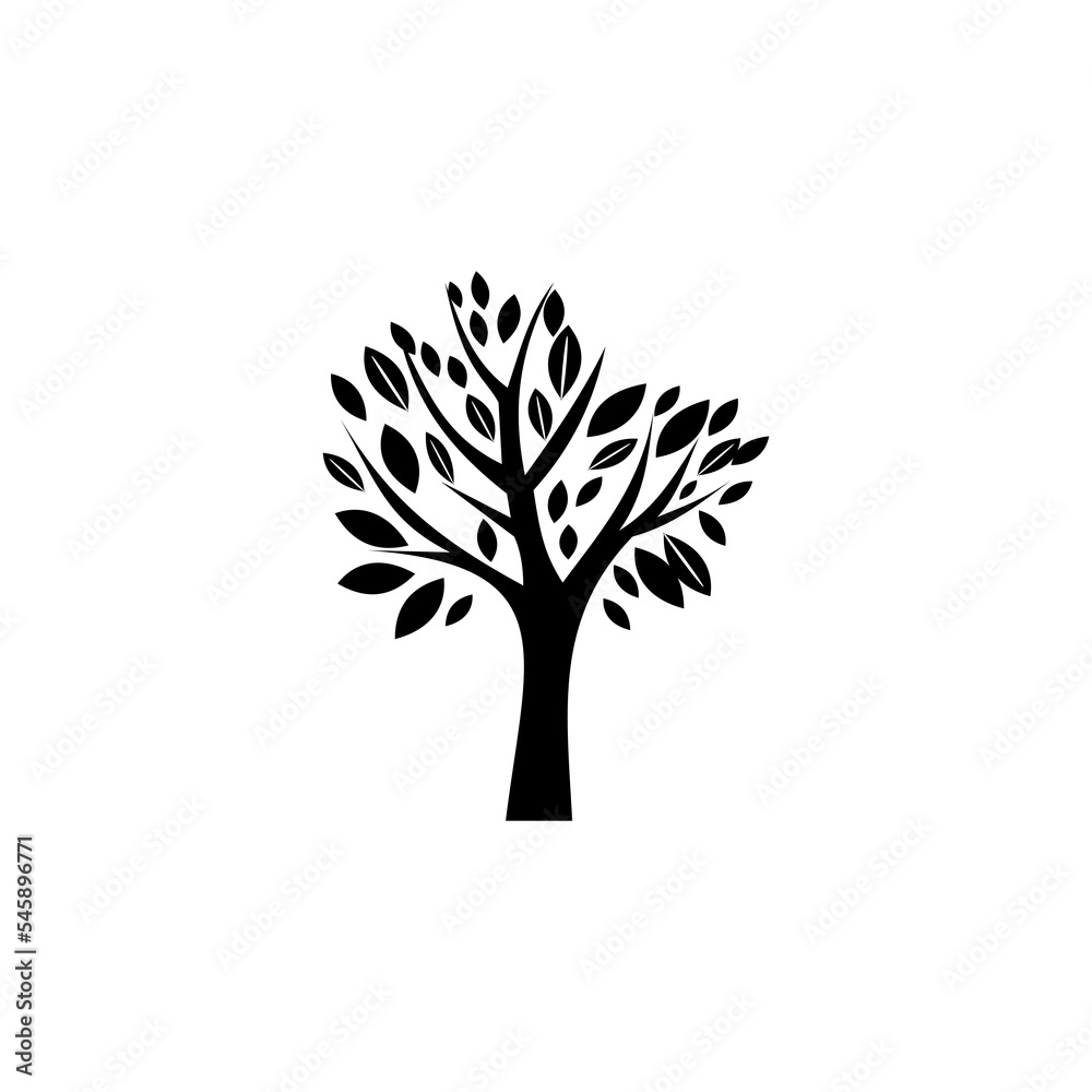 Fototapeta premium Tree icon. Tree line and glyph version