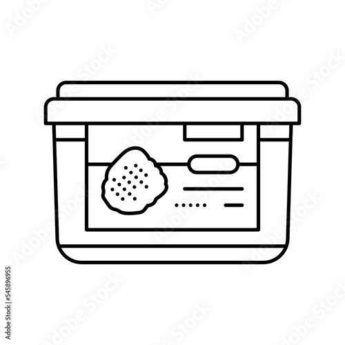 powder blackberry line icon vector illustration