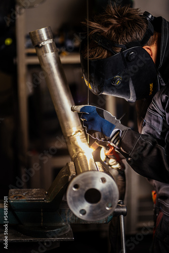 welder working in the workshop