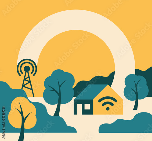 Rural broadband - internet connection photo