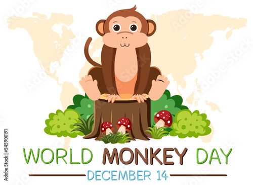 World monkey day poster design