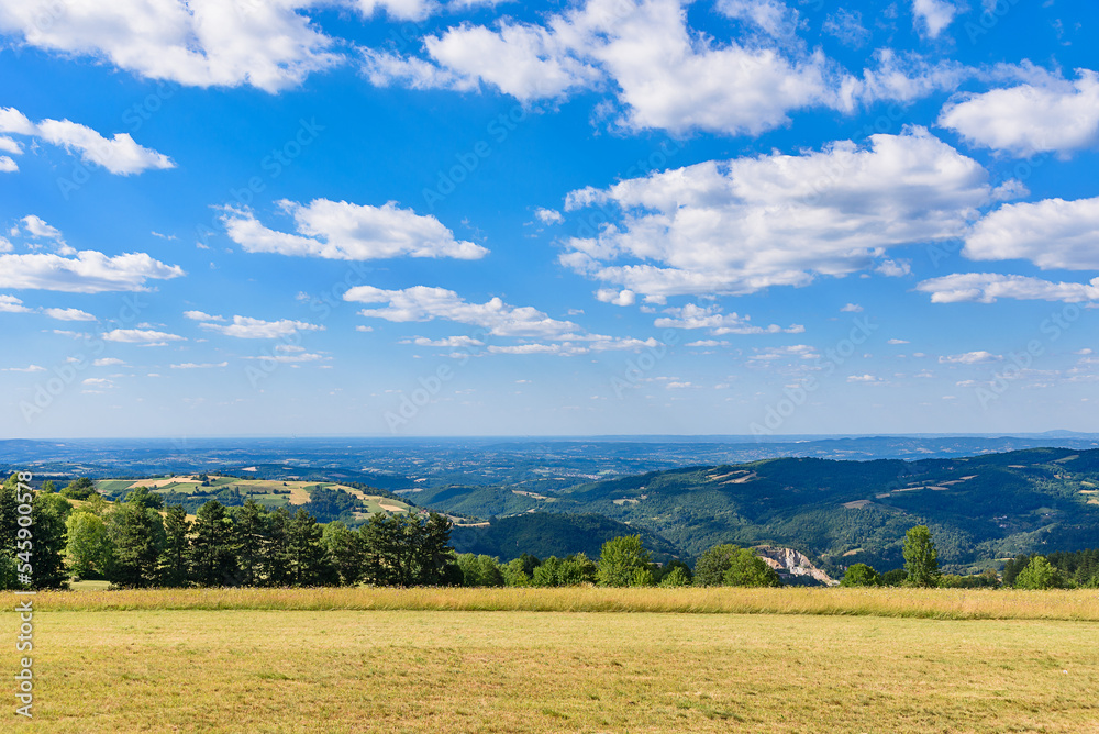 View of the panorama of Šumadija from Mountain Rajac, Serbia
