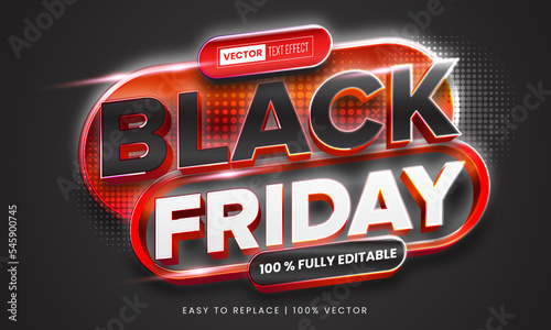 Black Friday 3d editable text effect