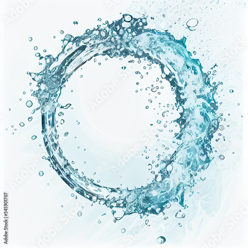 Cirle water splash of fresh water for package, advertising. Ecology concept.