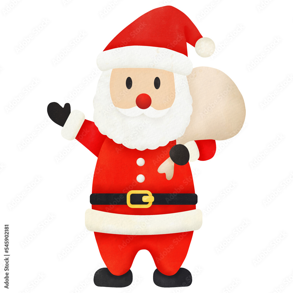Santa Claus character watercolor illustration Santa Claus character watercolor illustration
